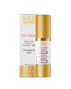 NIKA SKIN CARE - Eye Serum with Vitamin C & E, Hyaluronic Acid, Caffeine, and Swiss Apple Stem Cells - Day & Night