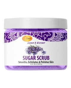 SPA REDI Sugar Scrub - Lavender and Wildflower - 16 Oz - Exfoliating, Moisturizing, Hydrating and Nourishing, Glow, Polish, Smooth and Fresh Skin - Body Exfoliator