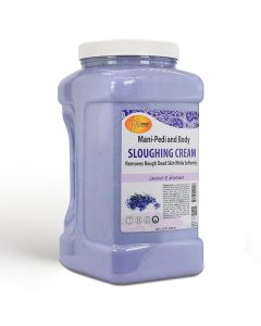 SPA REDI - Foot Cream, Sloughing Lotion, Lavender and Wildflower 128 Oz - Pedicure Massage Foot Care for Dry Cracked Feet, Scrub Gently, Exfoliating