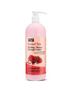 PRONAIL - Healing Therapy Massage Lotion - Professional Pedicure, Body and Hot Oil Manicure, Infused with Natural Oils, Vitamins, Panthenol and Amino Acids (Sensual Rose, 32 Oz)
