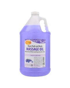 SPA REDI - Massage Oil, Lavender Wildflower, 128 Oz Professional Pedicure, Manicure, Full Body Massage Therapy, with Almond Oil, Cotton Seed Oil, Sunflower Oil, Avocado Oil, Essential Oils, Vitamin E