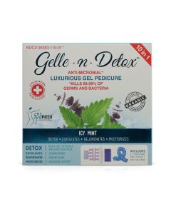 SPA REDI Luxurious Gel Pedicure Kit - Professional Pedicure Foot Care, Cooling and Refreshing, Complete Foot Care - Icy Mint - 10 In 1